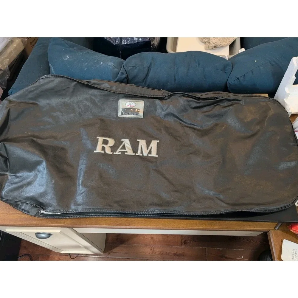 Vintage Ram Golf Corporation Bag Black Leather Cover. Heavy Duty